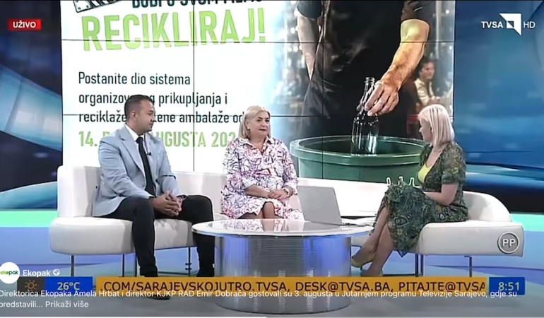 Direktorica Ekopaka i direktor KJKP RAD gostovali na TVSA: Poziv ugostiteljima da se uključe ...