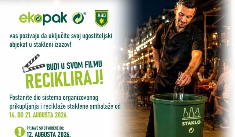Ekopak i KJKP RAD pozivaju ugostiteljske objekte na izazov prikupljanja staklenog ambalažnog ...