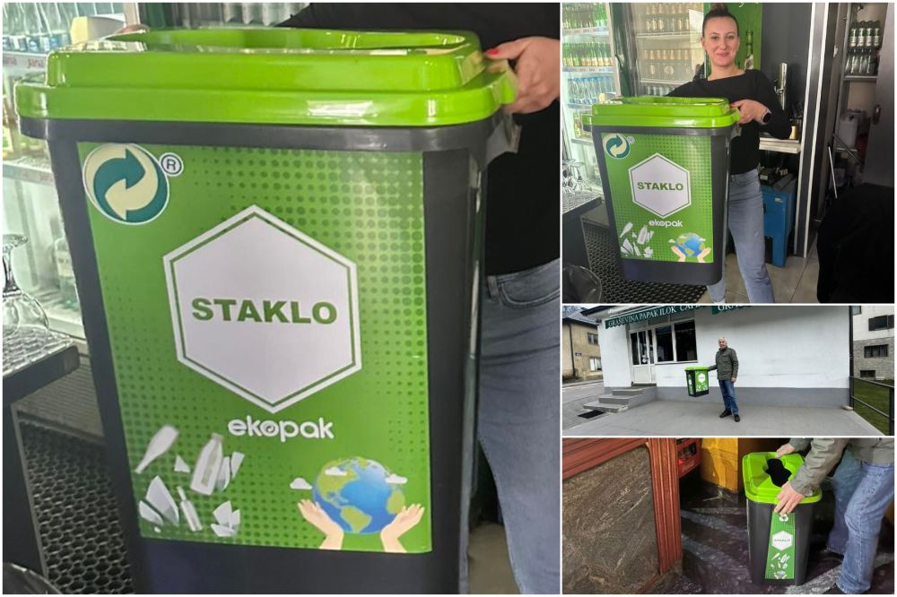 Ekopak handed over twenty containers for the collection of glass packaging to PUK 