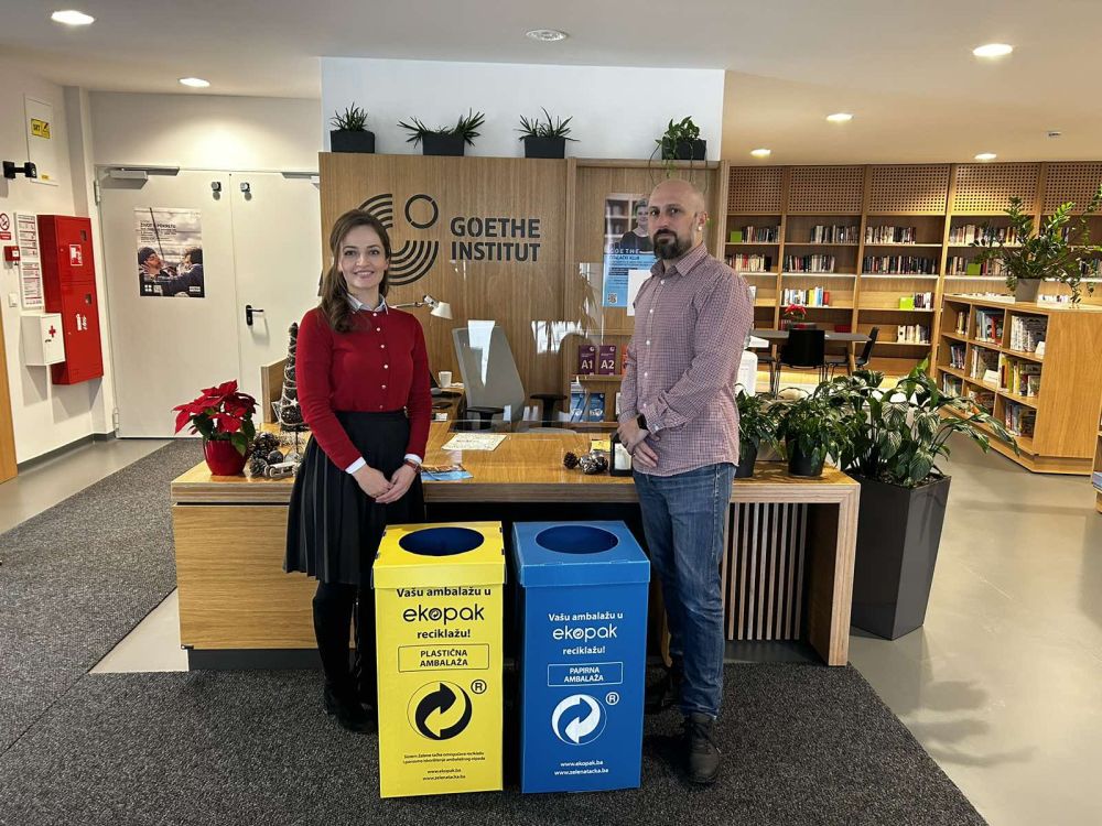 Ekopak donates waste separation bins to Goethe Institute in Bosnia and Herzegovina