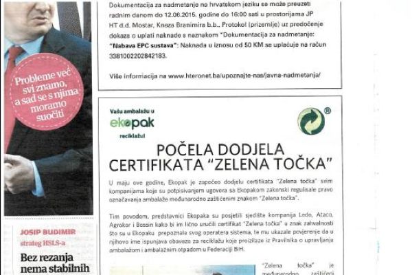 Nastavlja se dodjela certifikata „Zelena tačka“ u Hercegovini